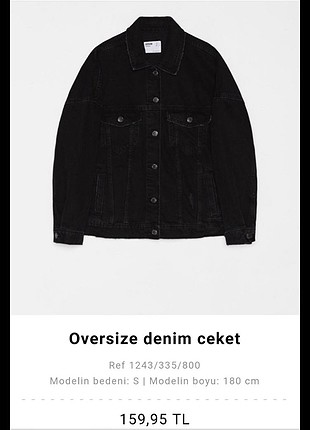 Oversize denim ceket