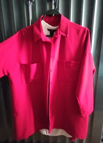 Zara Kırmızı salaş gömlek 