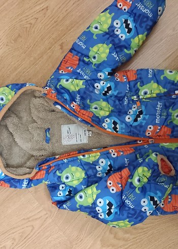 Çocuklar için Renkli Canavar Desenli mont - Görsel 4