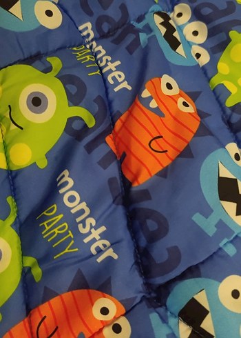 Çocuklar için Renkli Canavar Desenli mont - Görsel 2