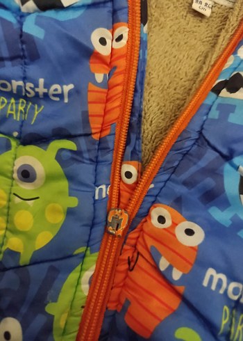 Çocuklar için Renkli Canavar Desenli mont - Görsel 5