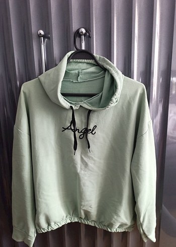 Yeşil Nakışlı Kadın Sweatshirt - Görsel 5