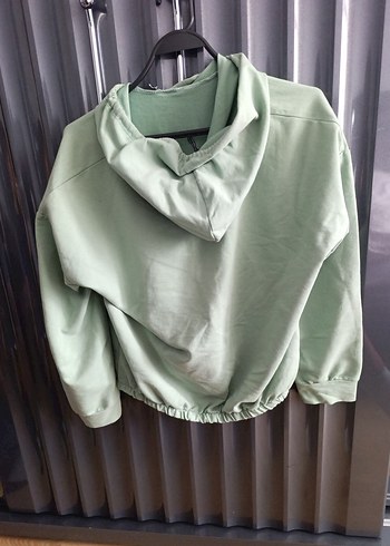 Yeşil Nakışlı Kadın Sweatshirt - Görsel 4