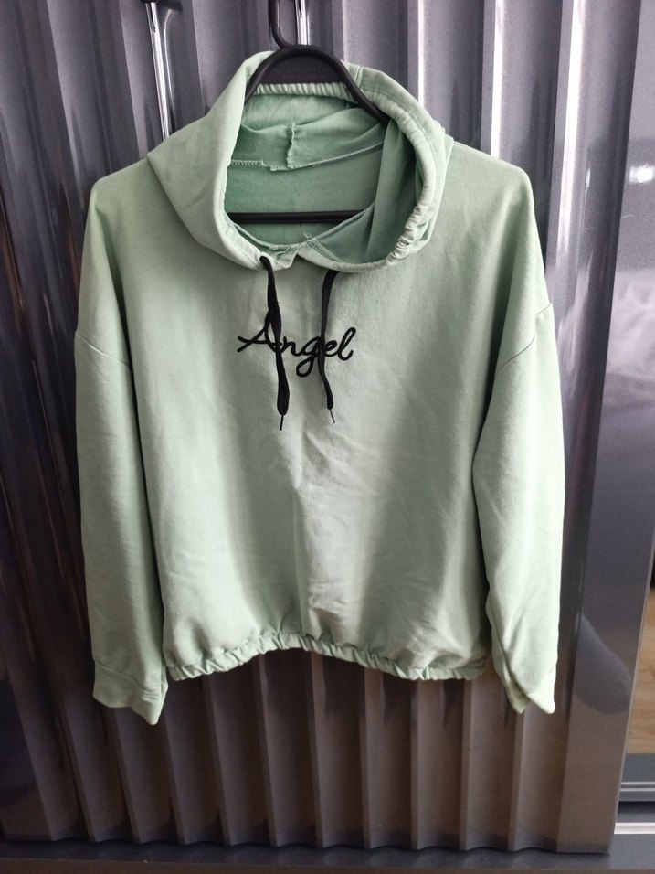 Yeşil Nakışlı Kadın Sweatshirt - Görsel 2