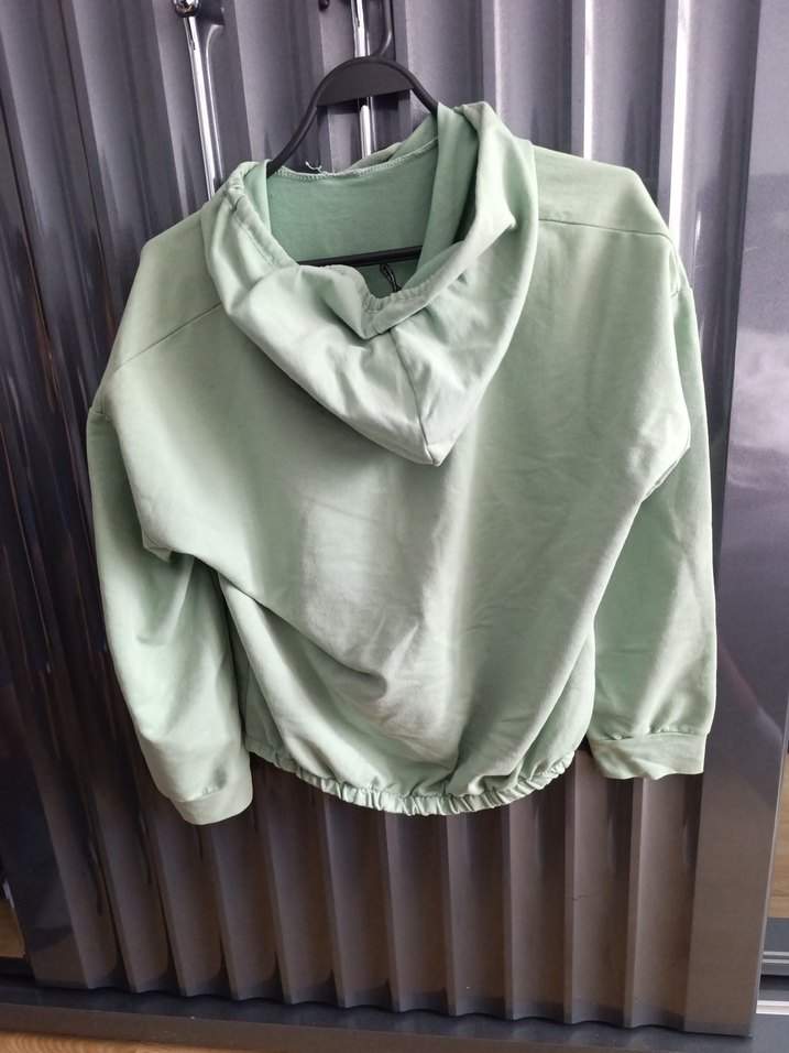 Yeşil Nakışlı Kadın Sweatshirt - Görsel 4