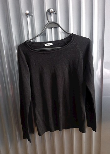 Siyah Denim Kadın Sweatshirt - Görsel 3