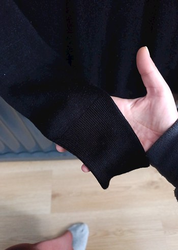 Siyah Denim Kadın Sweatshirt - Görsel 2