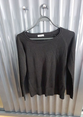 Siyah Denim Kadın Sweatshirt - Görsel 4