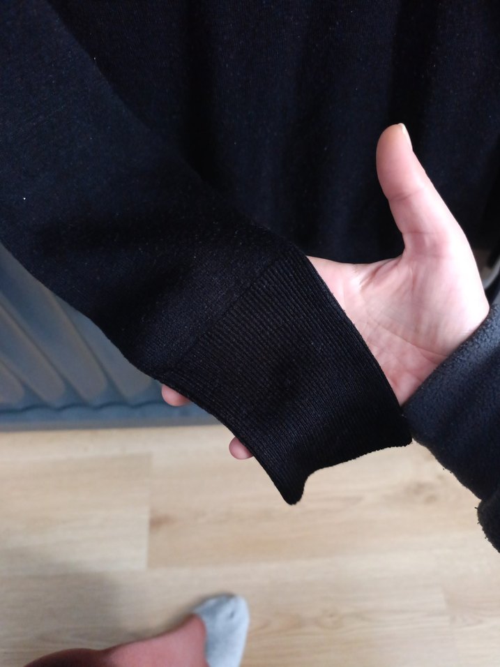 Siyah Denim Kadın Sweatshirt - Görsel 2