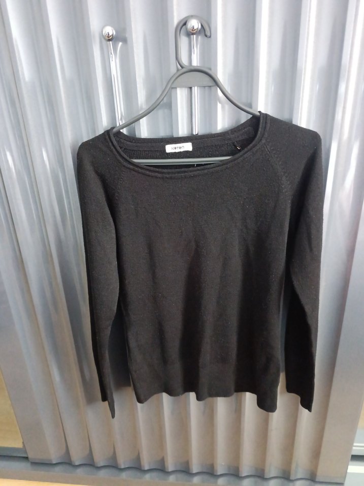 Siyah Denim Kadın Sweatshirt - Görsel 4