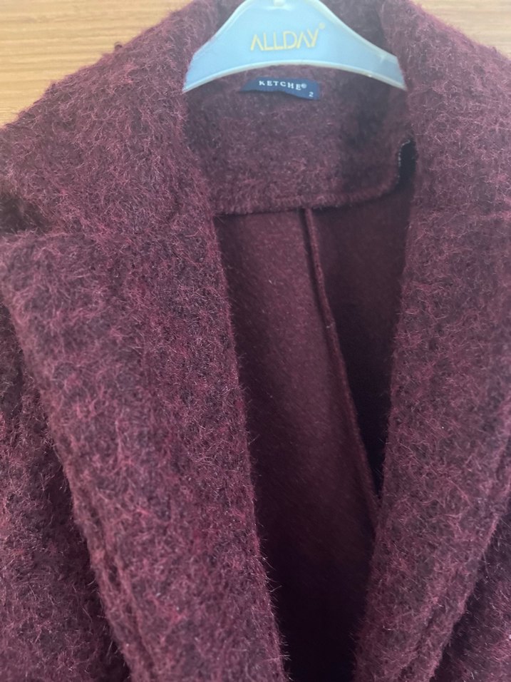 Bordo Peluş Kaban — görsel 2/3