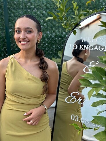 Yağ yeşili elbise