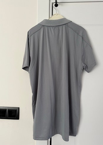 Gri Erkek Polo Tişört, Kısa Kollu, Düğmeli - Görsel 2