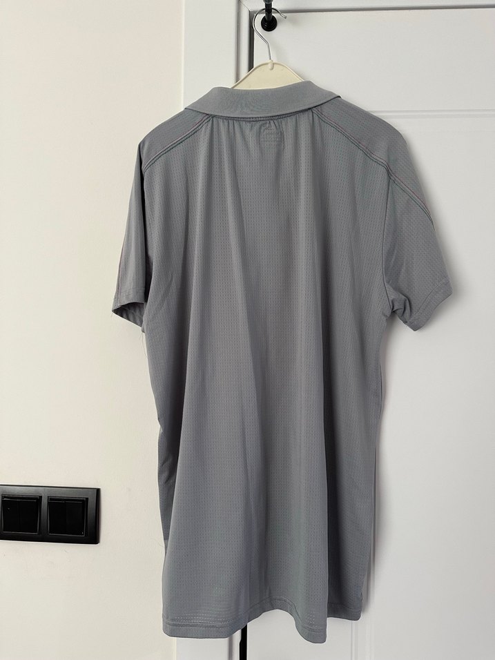 Gri Erkek Polo Tişört, Kısa Kollu, Düğmeli - Görsel 2