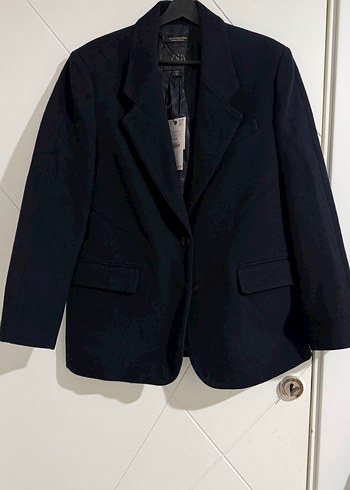 Zara Sik Lacivert Tek Dugmeli Blazer Ceket