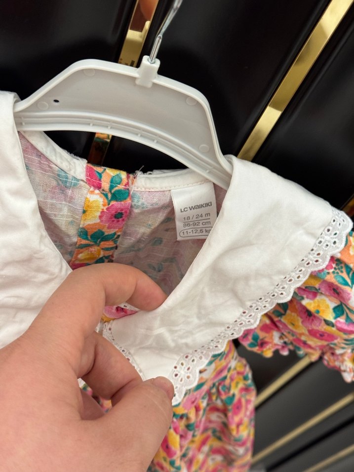 Çiçek Desenli Kısa Kollu Bohem Kız Elbisesi - Görsel 3