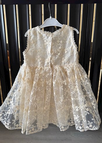 Kız Çocuk Nakışlı Dantel Elbise - Görsel 2