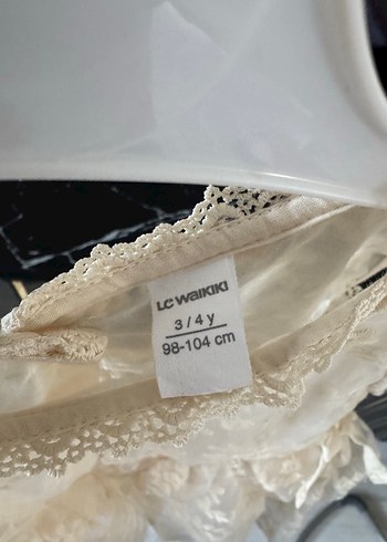 Kız Çocuk Nakışlı Dantel Elbise - Görsel 3