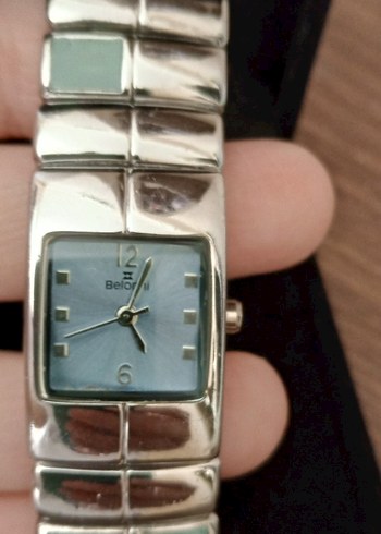 Safir cam paslanmaz çelik kordon kadın saati - Görsel 4