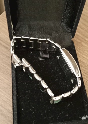 Safir cam paslanmaz çelik kordon kadın saati - Görsel 7