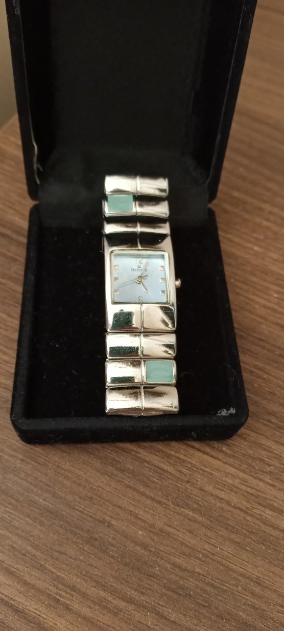 Safir cam paslanmaz çelik kordon kadın saati - Görsel 2