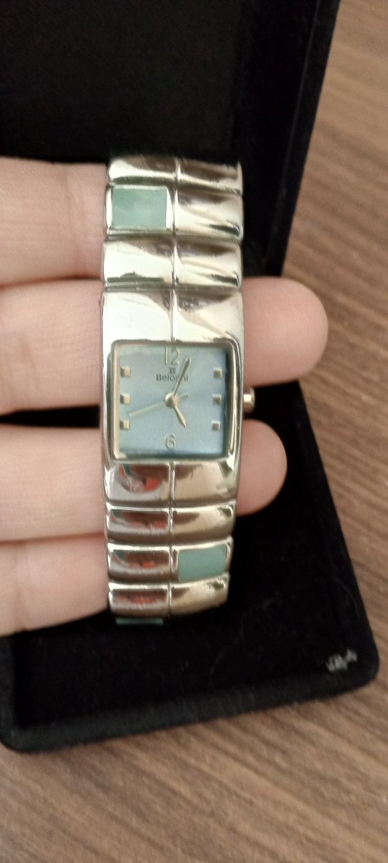 Safir cam paslanmaz çelik kordon kadın saati - Görsel 3