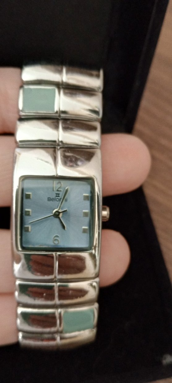 Safir cam paslanmaz çelik kordon kadın saati - Görsel 4