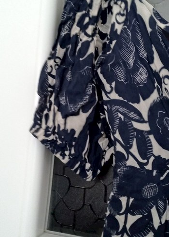 V Yaka Kısa Kollu Vintage Midi Elbise.ÜSTÜMDE FOTO ATMIYORUM. - Görsel 3