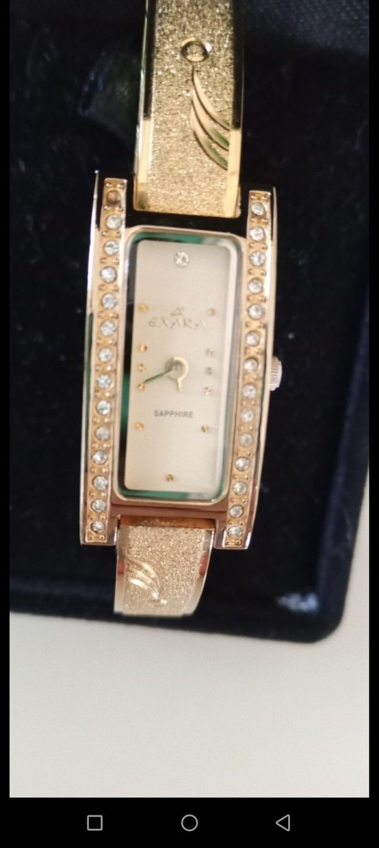 Altın kaplama nostaljik saat - Görsel 3