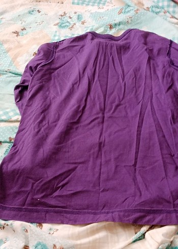 m Beden mor Renk Erkek mor uzun kollu pamuklu sweatshirt