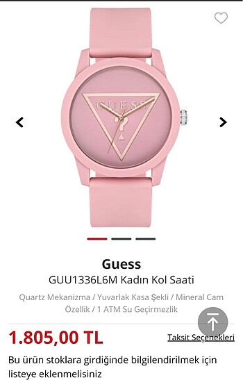 Guess Pembe Kadın Saati