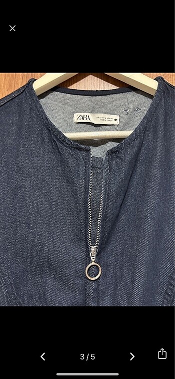 l Beden Zara Elbise Denim