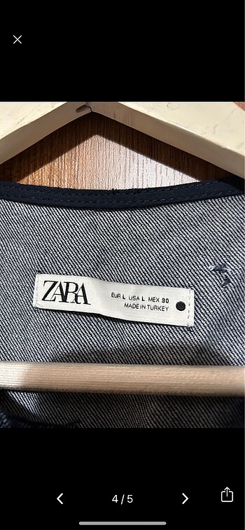 l Beden lacivert Renk Zara Elbise Denim