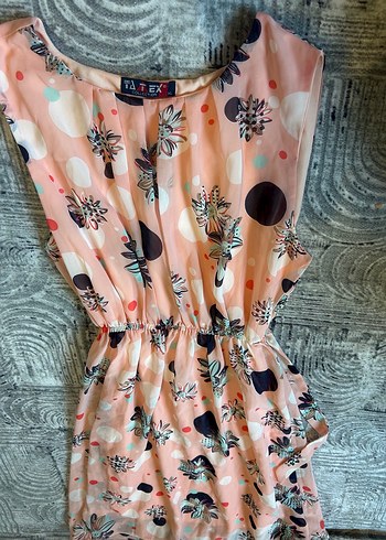 Pembe Baskılı Bohem Midi Elbise - Görsel 4