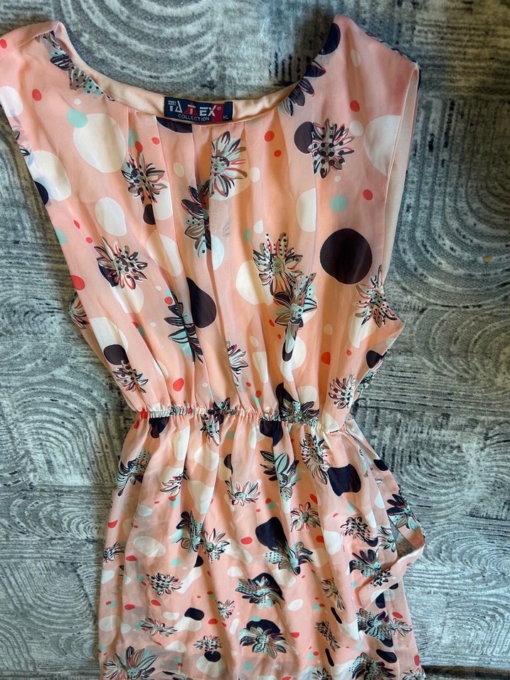 Pembe Baskılı Bohem Midi Elbise - Görsel 4