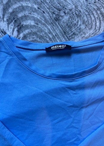 Mavi Oversize Triko - Görsel 4