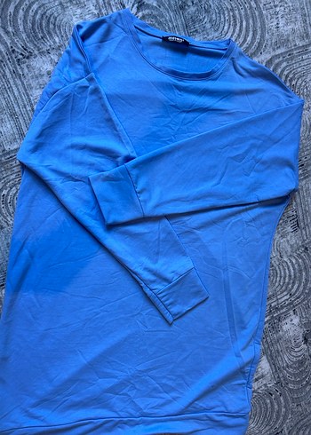 Mavi Oversize Triko - Görsel 3