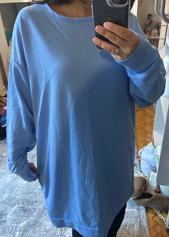 Mavi Oversize Triko - Görsel 2