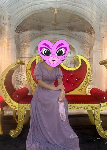 Mor Drapeli Uzun Bohem Elbise - Görsel 2