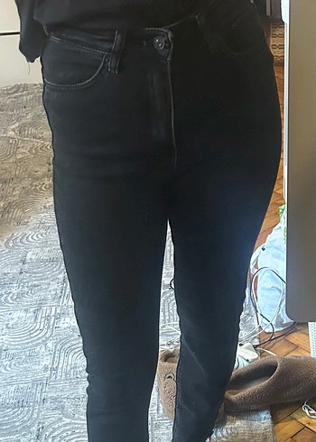 Kadın Siyah  Dar Kesim Kot Pantolon - Görsel 2
