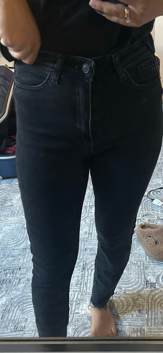 Kadın Siyah  Dar Kesim Kot Pantolon - Görsel 3