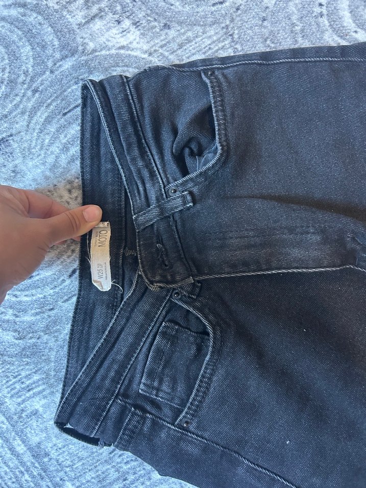 Kadın Siyah  Dar Kesim Kot Pantolon - Görsel 5