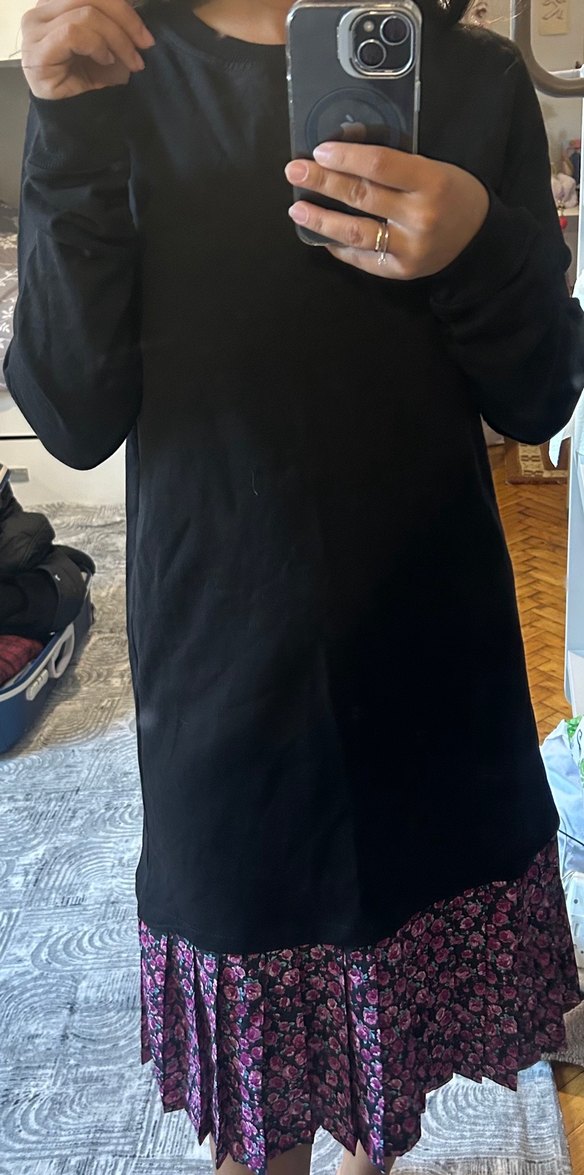 Çiçek Desenli Hamile Elbisesi - Görsel 5