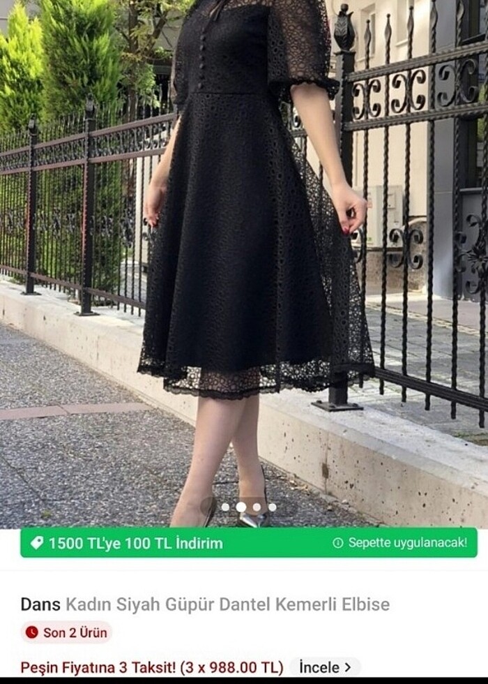 Dantel elbise  - Görsel 3