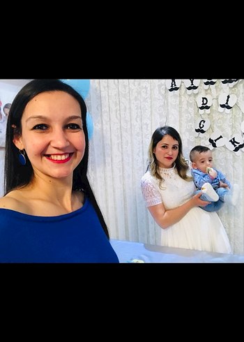 Beyaz dantel alev pile beyaz elbise - Görsel 7