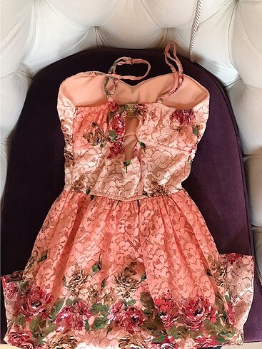 Zara Çiçekli mini elbise