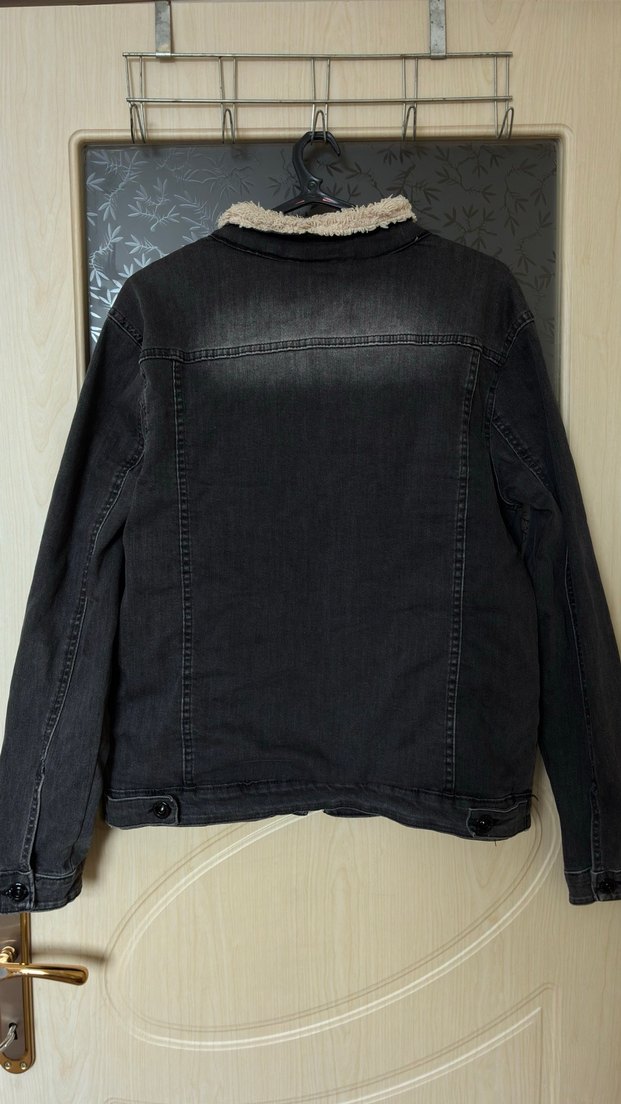 Erkek içi yünlü kot ceket - Görsel 2