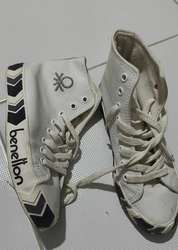 Benetton Beyaz Bagcikli Sneaker