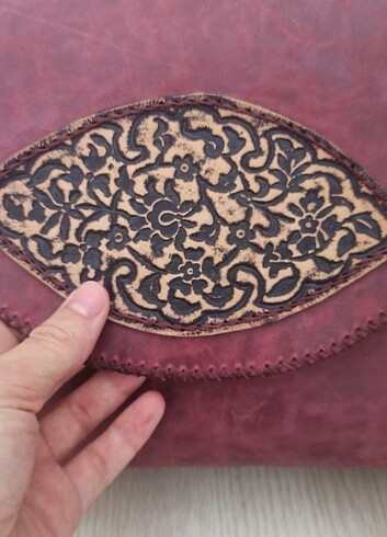 Orijinal dana derisinden yapılmış çanta  - Görsel 9