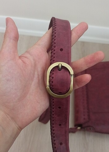 Orijinal dana derisinden yapılmış çanta  - Görsel 12